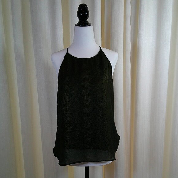 Calvin Klein Sheer Black Halter Tank in size M - Picture 1 of 6